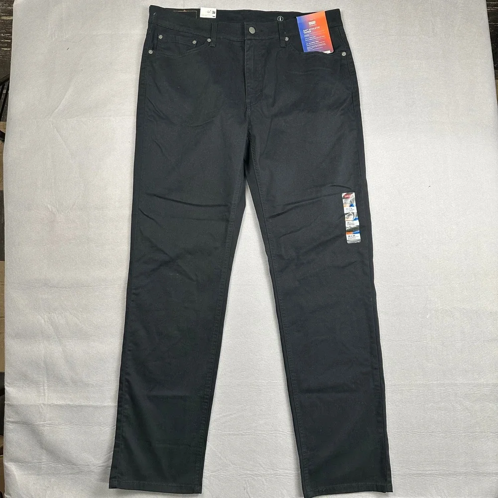 Levis 541 Athletic Taper Pants Mens 36x36 Black All Seasons Tech Stretch NEW